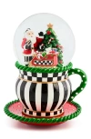 Mackenzie-childs Mackenzie Childs Check It Out Teacup Snow Globe In Multi