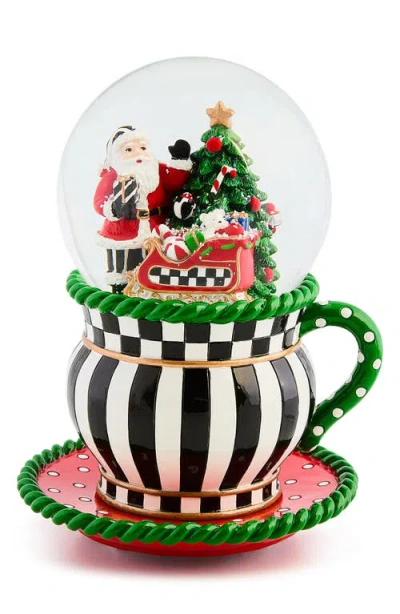 MACKENZIE-CHILDS MACKENZIE CHILDS CHECK IT OUT TEACUP SNOW GLOBE