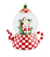 Mackenzie-childs Mackenzie Childs Check It Out Teapot Snow Globe In Multi