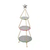 Mackenzie-childs Check It Out Tree Tiered Plate Stand In Multi