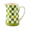Mackenzie-childs Green Check Pitcher