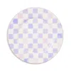 Mackenzie-childs Lilac Check Round Platter