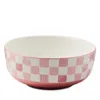 Mackenzie-childs Check Serving Bowl In Pink