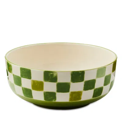MACKENZIE-CHILDS MACKENZIE-CHILDS CHECK SERVING BOWL
