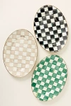 Mackenzie-childs Check Small Oval Platter In Multi