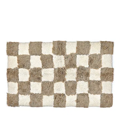 Mackenzie-childs Checkerboard Bath Rug, 24 X 40 In Brown