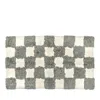 Mackenzie-childs Mackenzie Childs Checkerboard Grey Bath Rug In Gray
