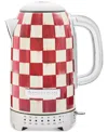 Mackenzie-childs Cherry Check Electric Kettle In Red