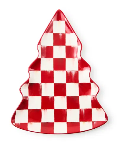 Mackenzie-childs Cherry Check Tree Dish In Multi