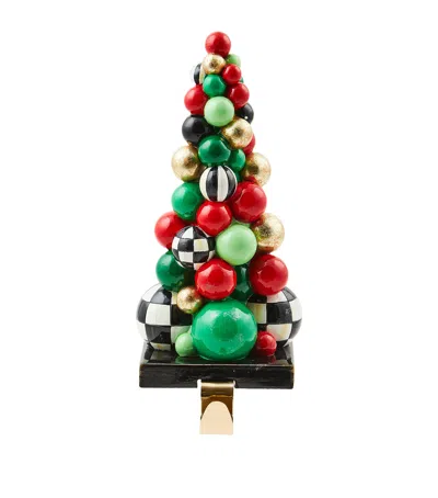 Mackenzie-childs Christmas Bauble Tree Stocking Hook In Multi