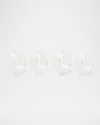 Mackenzie-childs Clear Check Napkin Ring Set Of 4 In Transparent