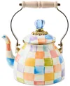 Mackenzie-childs Confetti Check 2-quart Tea Kettle In Multi