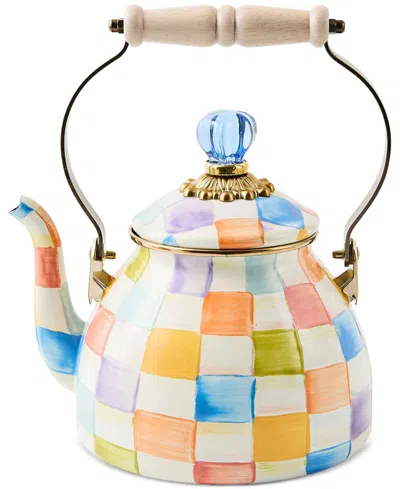 Mackenzie-childs Confetti Check 2-quart Tea Kettle In Multi
