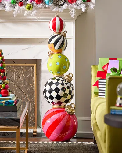Mackenzie-childs Confetti Christmas Trophy Finial Decoration In Multi