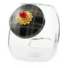 Mackenzie-childs Cookie Jar With Black Tartan Lid In Black