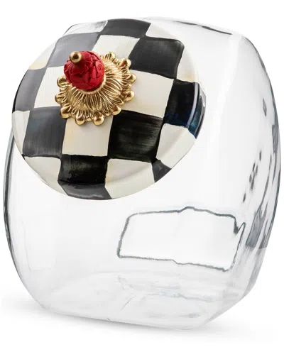 MACKENZIE-CHILDS COOKIE JAR WITH COURTLY CHECK LID