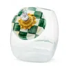 Mackenzie-childs Cookie Jar With Emerald Check Lid