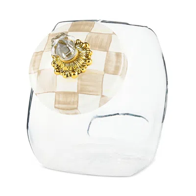 MACKENZIE-CHILDS MACKENZIE-CHILDS COOKIE JAR WITH MOCHA CHECK LID