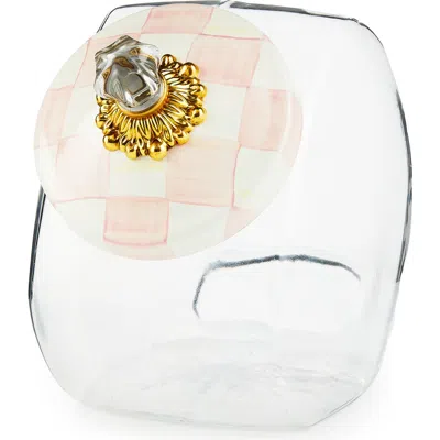 MACKENZIE-CHILDS MACKENZIE CHILDS COOKIE JAR WITH ROSY CHECK LID