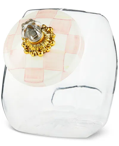 MACKENZIE-CHILDS COOKIE JAR WITH ROSY CHECK LID