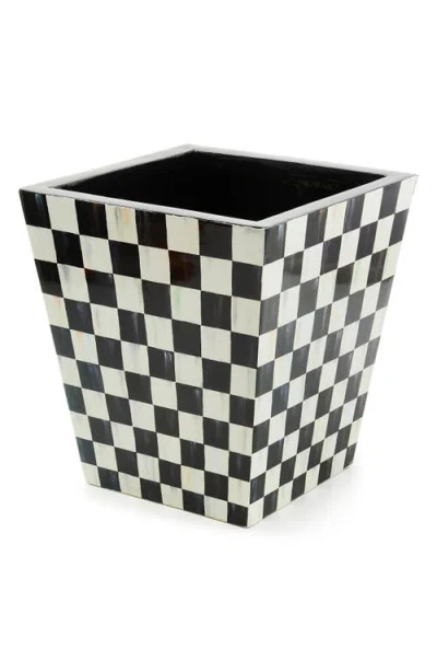 Mackenzie-childs Mackenzie Childs Courtly Check 13" Planter In Black