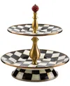 Mackenzie-childs Courtly Check 2-tier Sweet Stand