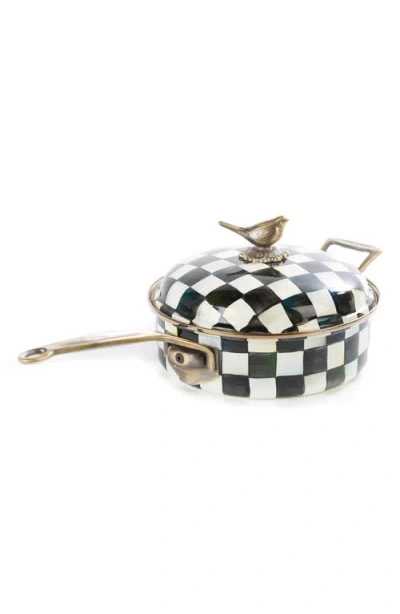 Mackenzie-childs Mackenzie Childs Courtly Check 3-quart Sautè Pan With Lid In Black