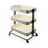 Mackenzie-childs Courtly Check 3 Tier Kitchen Cart In Black