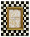 Mackenzie-childs Mackenzie Childs Courtly Check Enameled Steel 4 X 6-inch Picture Frame In No Color