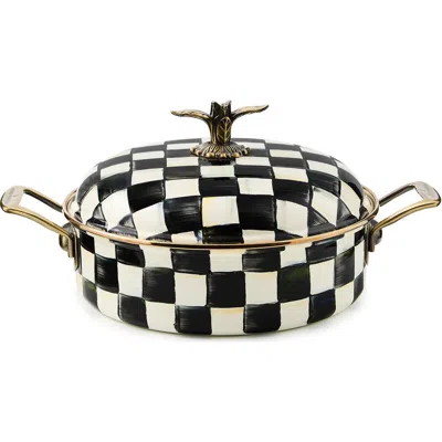 Mackenzie-childs Mackenzie Childs Courtly Check 5-quart Casserole With Lid In Black/white