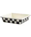 Mackenzie-childs Courtly Check 8" Square Baking Pan In Black