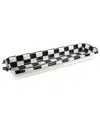 Mackenzie-childs Mackenzie Childs Courtly Check Enameled Steel Baguette Dish In No Color