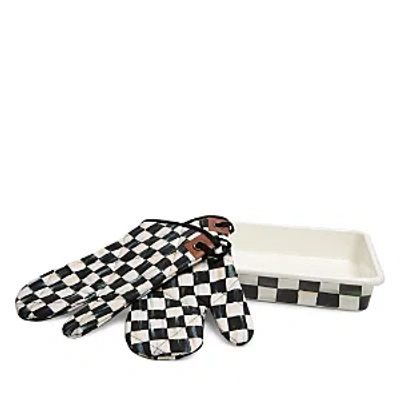 Mackenzie-childs Royal Check Baking Set In Black/white