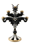 Mackenzie-childs Mackenzie Childs Courtly Check Bat Candelabra In Black