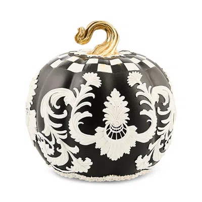 Mackenzie-childs Courtly Check Black Cameo Pumpkin In Multi