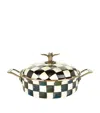 Mackenzie-childs Courtly Check Casserole Dish In Black
