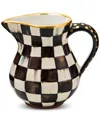 Mackenzie-childs Courtly Check Ceramic Portly Pitcher In No Color