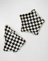 Mackenzie-childs Courtly Check Ceramic Star Tree Trinket Trays, Set Of 2
