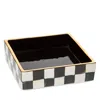 Mackenzie-childs Courtly Check Cocktail Napkin Holder In Black/white