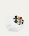 Mackenzie-childs Cookie Jar With Courtly Check Enamel Lid In Black/white