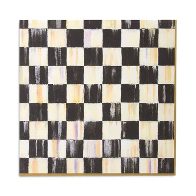 Mackenzie-childs Courtly Check Dinner Paper Napkins, Pack Of 20 In Black/white