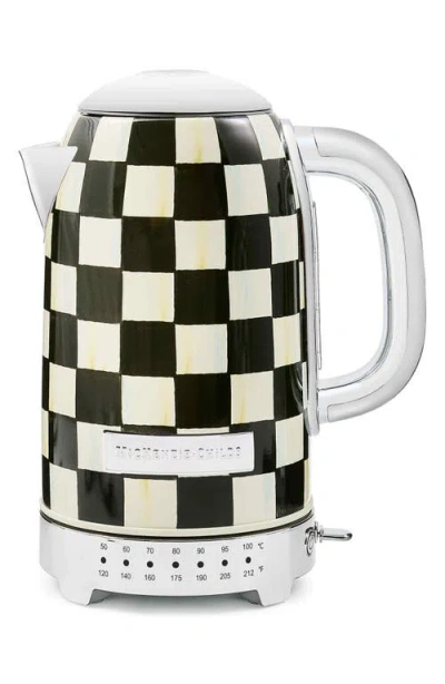 Mackenzie-childs Mackenzie Childs Courtly Check Electric Kettle In Black
