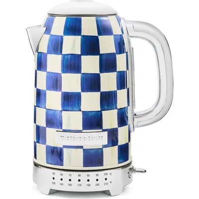 Mackenzie-childs Mackenzie Childs Courtly Check Electric Kettle In Blue