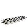 Mackenzie-childs Mackenzie Childs Courtly Check Enameled Steel Baguette Dish In Black