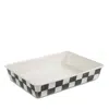 Mackenzie-childs Courtly Check Baking Pan, Rectangular In Black/white