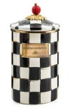 Mackenzie-childs Mackenzie Childs Courtly Check Enamel Canister
