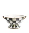 Mackenzie-childs Mackenzie Childs Courtly Check Enameled Steel Everything Bowl In Black