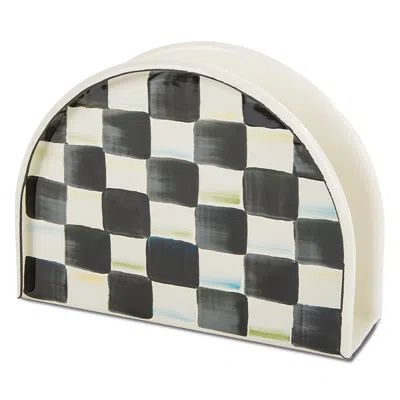 MACKENZIE-CHILDS MACKENZIE-CHILDS COURTLY CHECK ENAMEL NAPKIN HOLDER