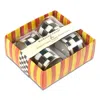 Mackenzie-childs Courtly Check Enamel Napkin Rings, Set Of 4 In Black/white