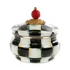 Mackenzie-childs Mackenzie Childs Courtley Check Enamel Squashed Canister